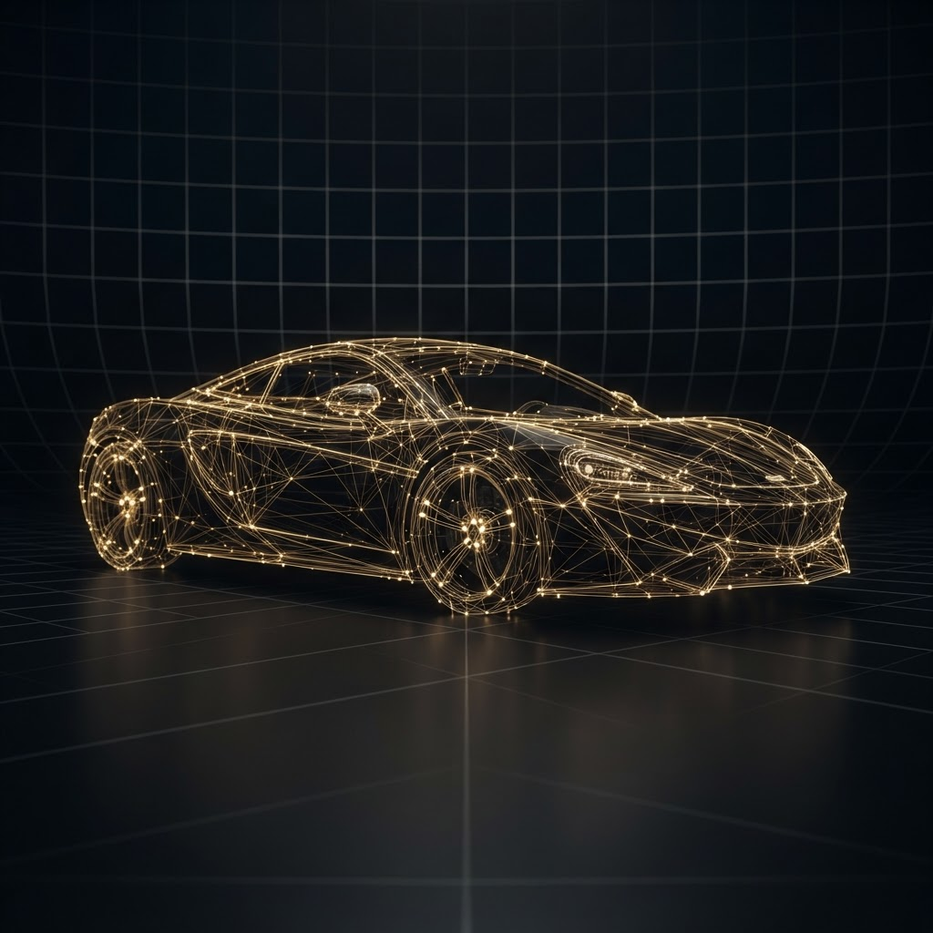 Futuristic vehicle technology visualization